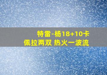 特雷-杨18+10卡佩拉两双 热火一波流